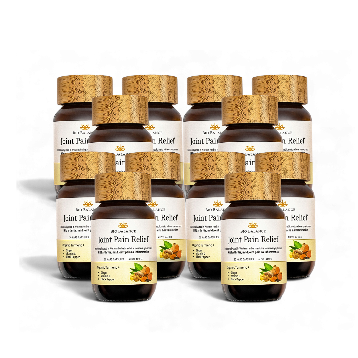 Bio Balance - Organic Turmeric, Ginger, Black Pepper, Vit C - Full Year Supply